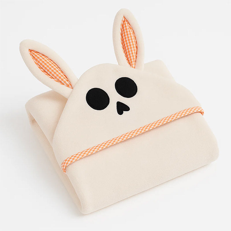 Badehåndklæde med hætte i økologisk bomuld med kaninører – Papate