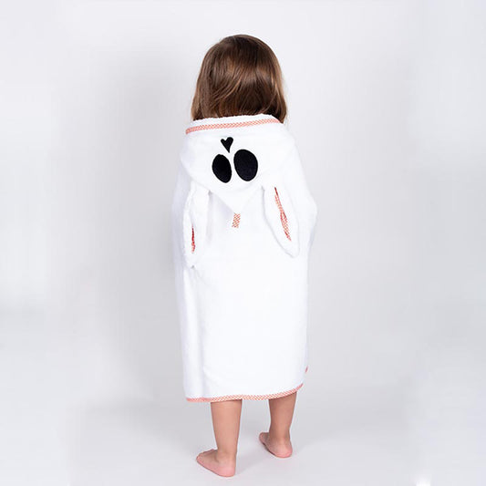 Badekåbe til børn – Alaska Bath Cape – økologisk GOTS-certificeret bomuld, sødt kanindesign, 95x60 cm, 0-5 år