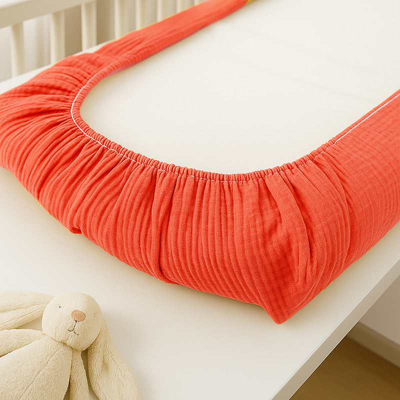 Betræk til puslepude i økologisk bomuld, fremstillet i Frankrig – blødt og åndbart stof til barnets pusleplads.