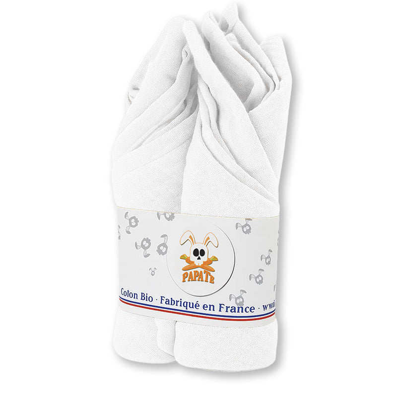 Sæt med 2 bløde stofbleer i økologisk bomuld – Papate